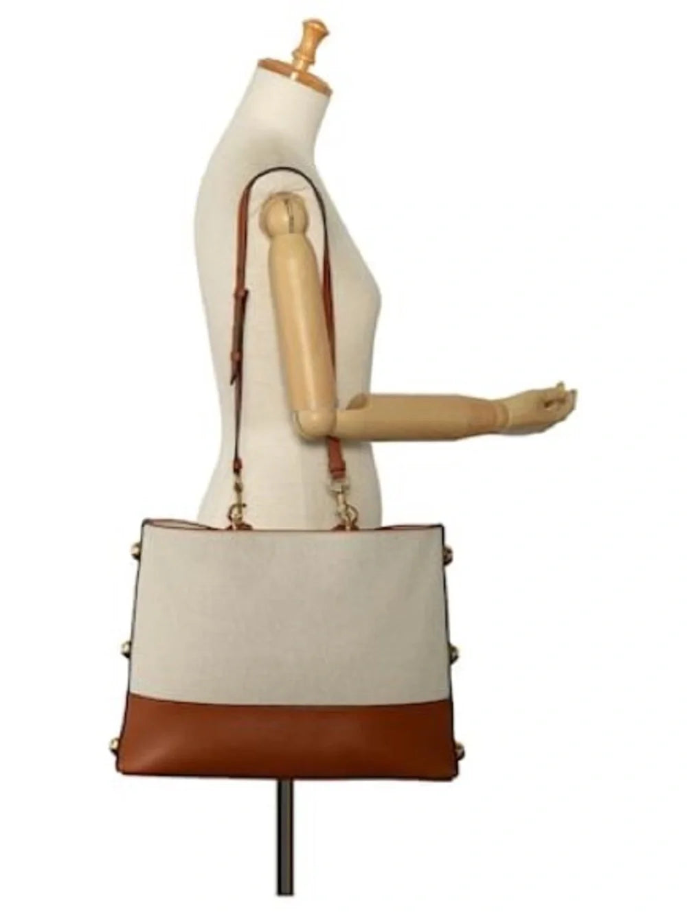 Salvatore Ferragamo Glam Tote Bag Canvas and Leather