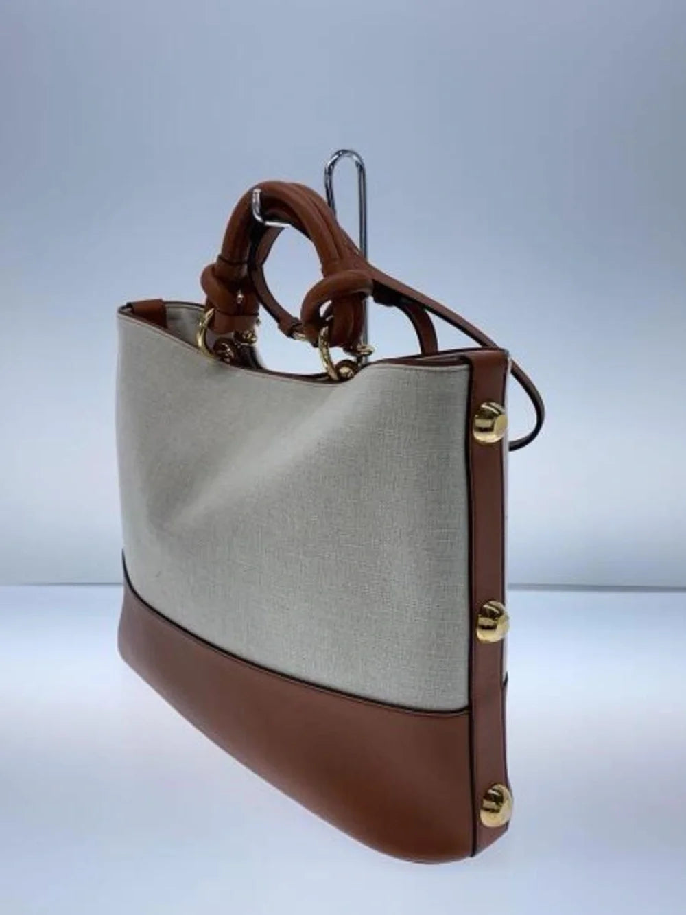 Salvatore Ferragamo Glam Tote Bag Canvas and Leather