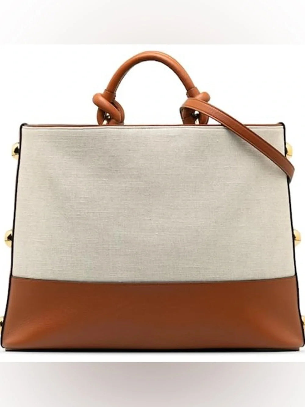 Salvatore Ferragamo Glam Tote Bag Canvas and Leather