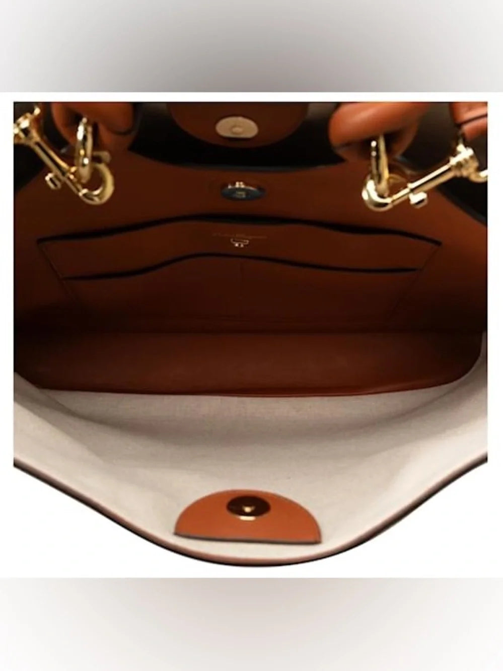 Salvatore Ferragamo Glam Tote Bag Canvas and Leather