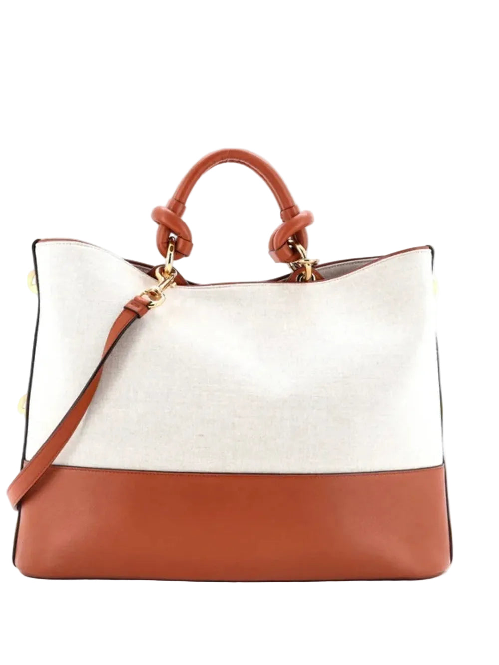 Salvatore Ferragamo Glam Tote Bag Canvas and Leather
