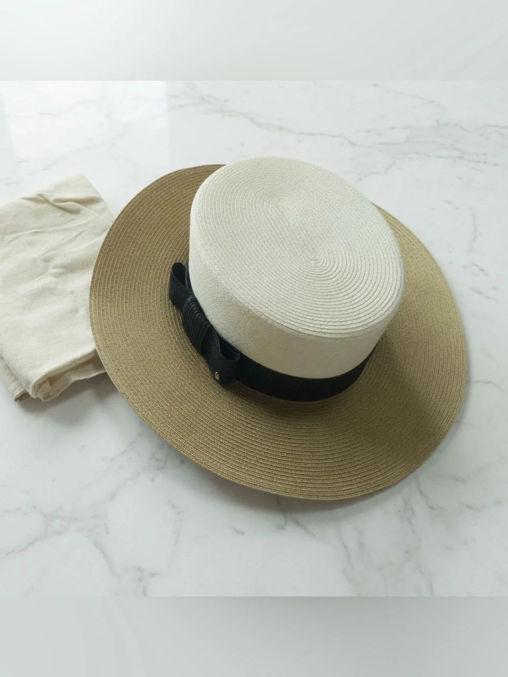 Gucci Two-Tone Straw Sun Beach Vacation Hat - additional view 3