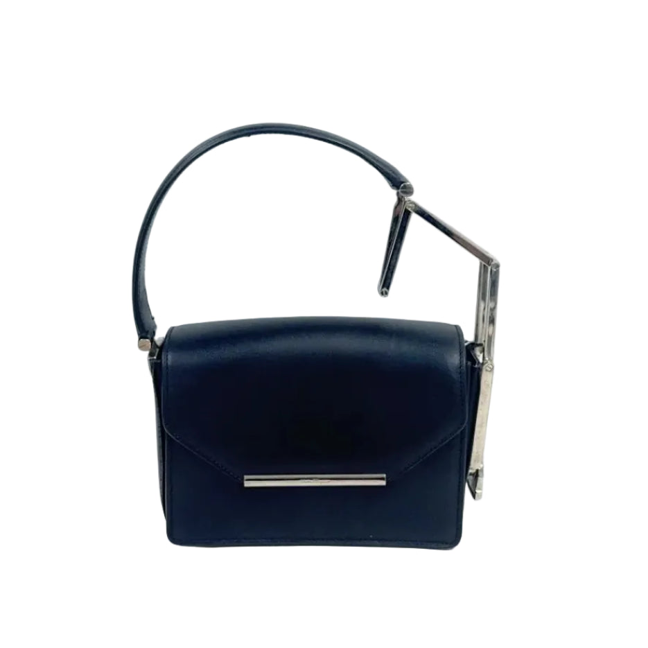 Rare Vintage Salvatore Ferragamo Black Leather Convertible Shoulder Bag – Adjustable Handle
