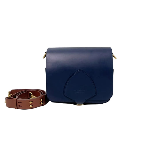 Burberry Burberry Bridle Square Satchel Leather Large Indigo Blue Navy