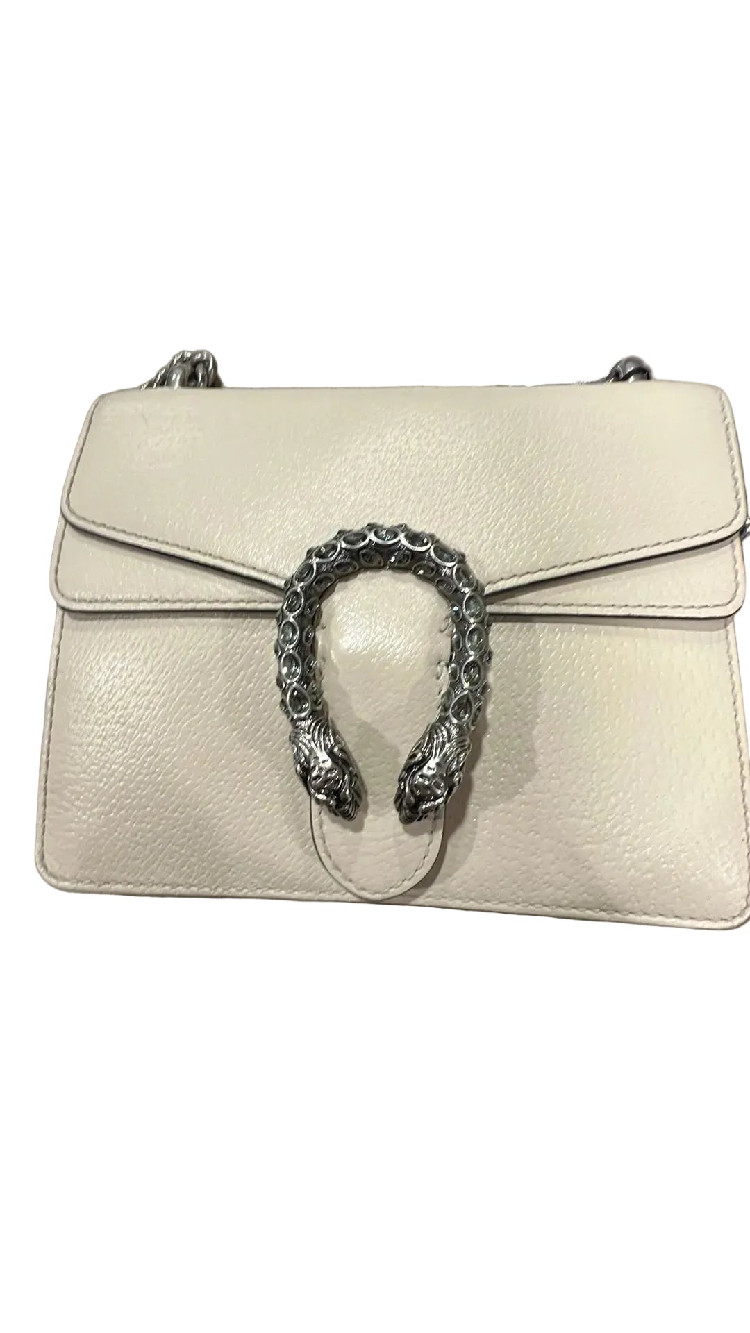 Gucci Textured Calfskin Crystal Dionysus Shoulder Bag