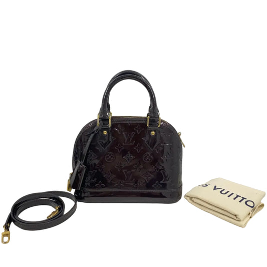 Louis Vuitton Alma BB Monogram Vernis Amarante Patent Leather Crossbody Bag
