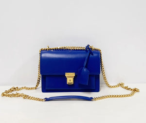 Yves Saint Laurent YSL High School Satchel bag in Royal Blue Smooth Calfskin Leather