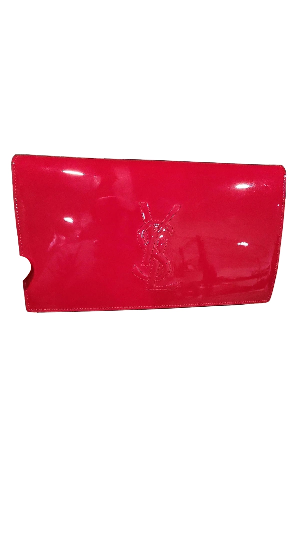 YSL PATENT PINK CLUTCH