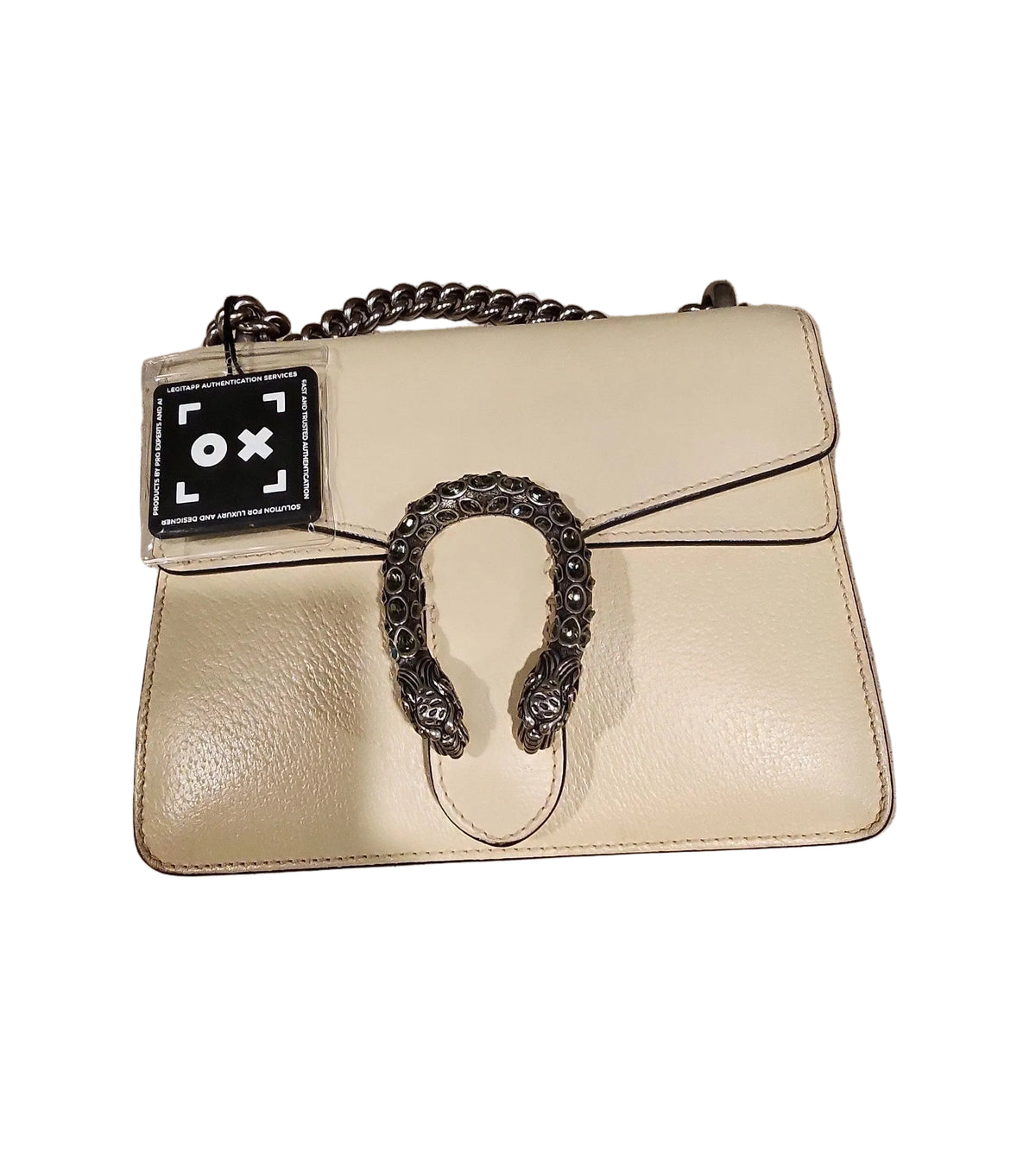 Gucci Textured Calfskin Crystal Dionysus Shoulder Bag