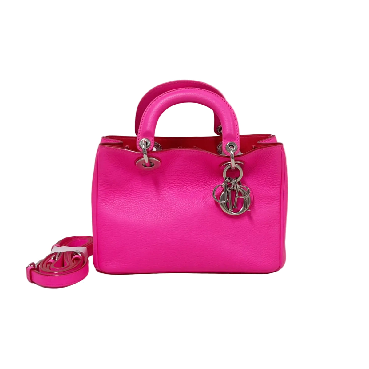 Christian Dior Diorissimo Bag Vibrant Pink Fuchsia Leather