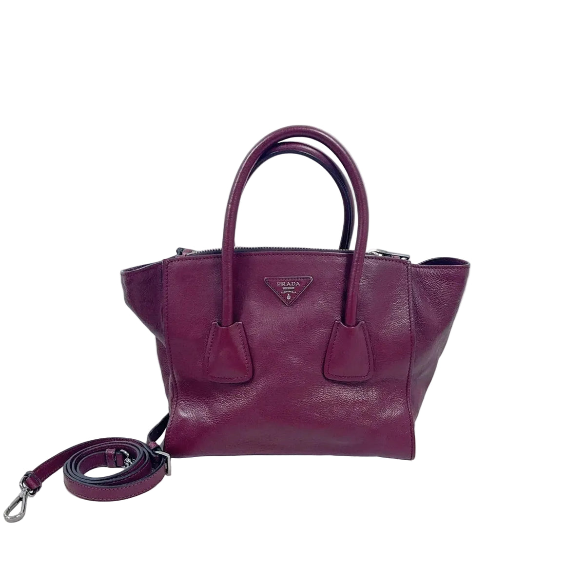 Prada Glace Calf Twin Pocket Double Handle satchel