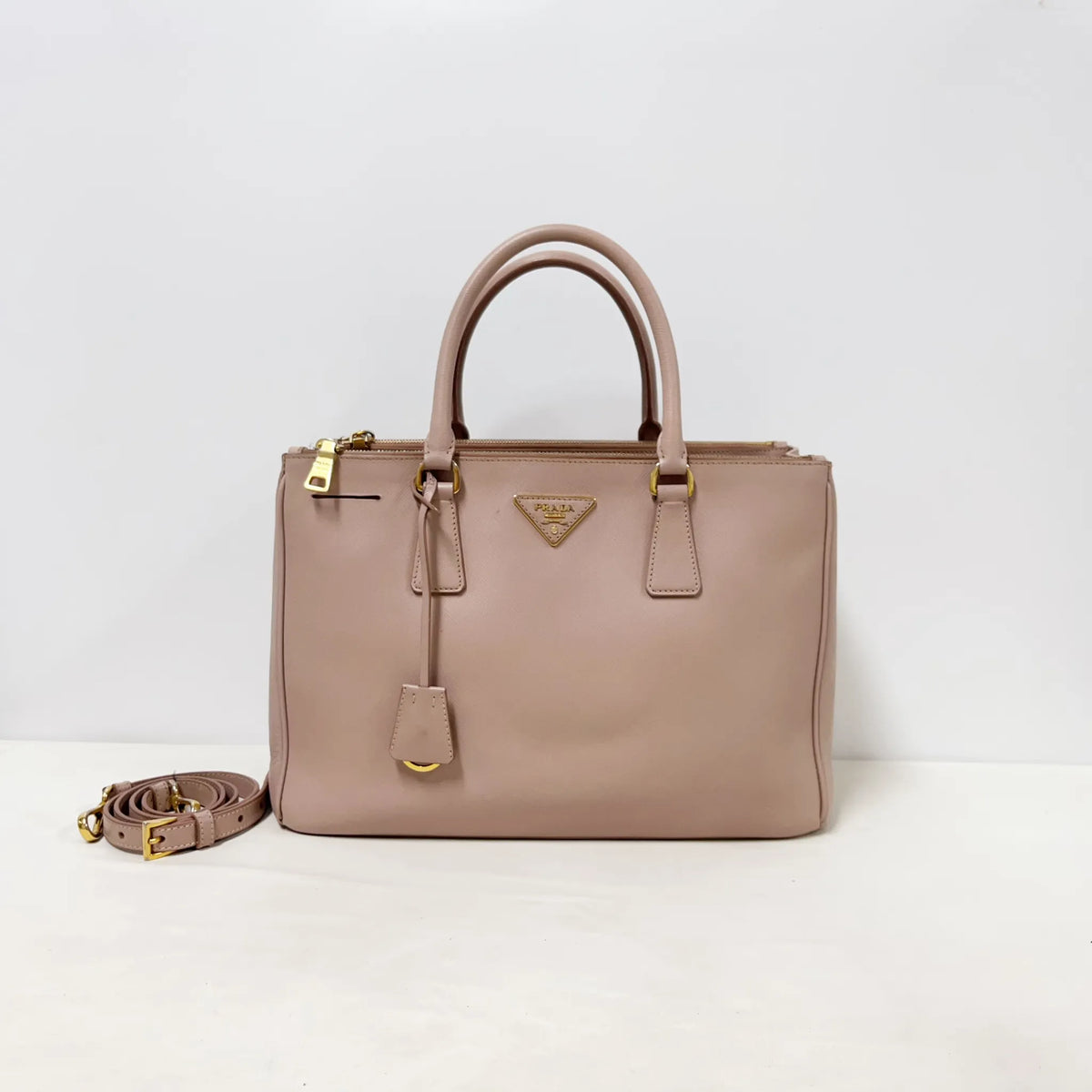 Prada Beige Saffiano Leather Tote