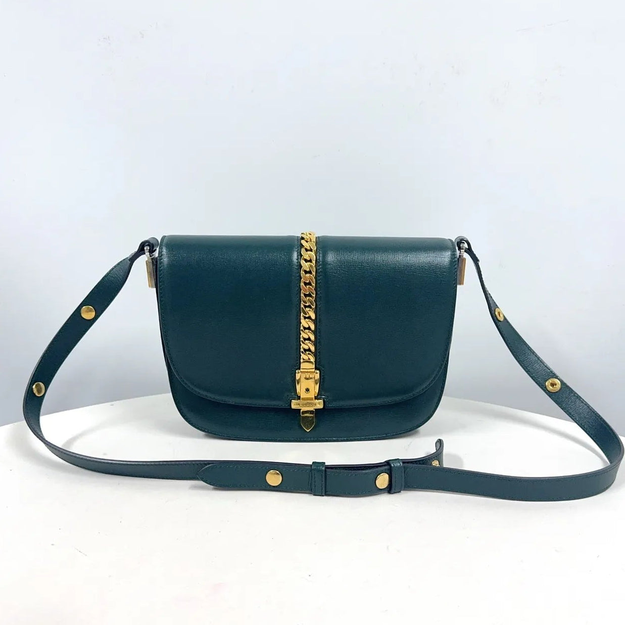 Gucci Sylvie 1969 Shoulder Bag – Dark Green Leather