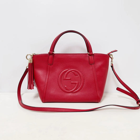 Gucci Soho Small Top Handle Bag - Red