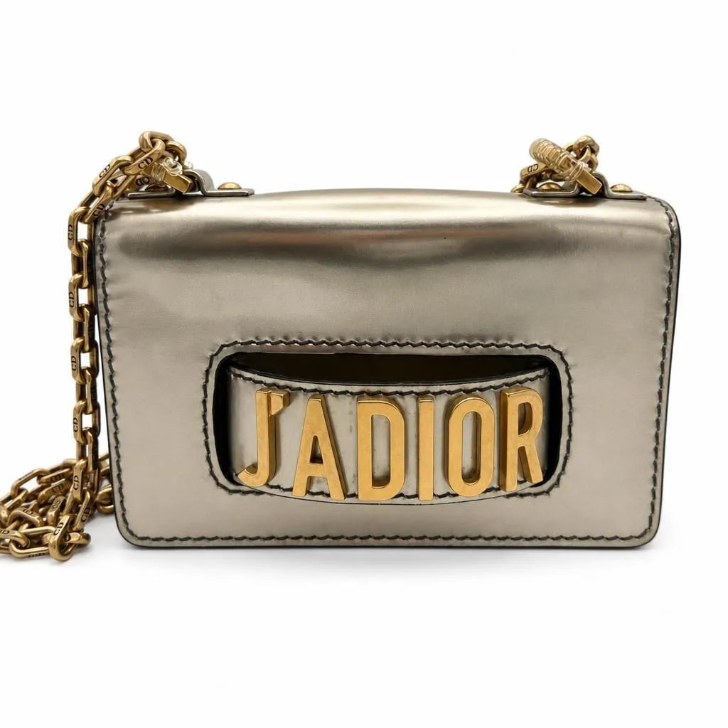 Christian Dior J’Adior Metallic Gold Leather Chain Flap Bag