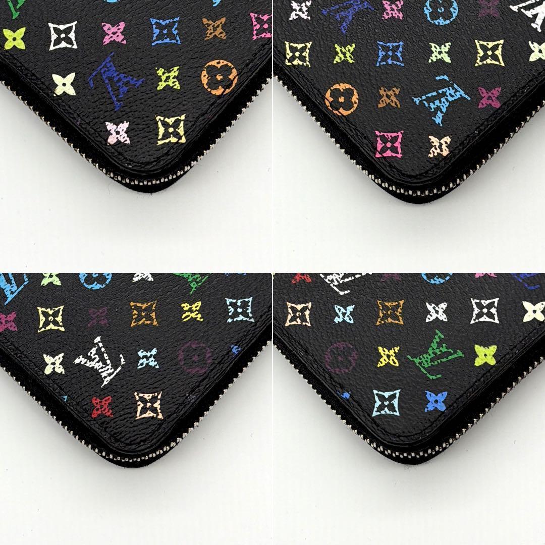 Louis Vuitton x Takashi Murakami Black Monogram Multicolore Zippy Wallet - additional view 4