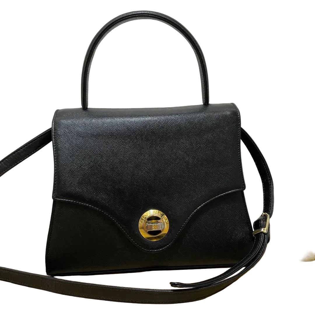 Givenchy Vintage 2-Way Leather Top Handle Bag