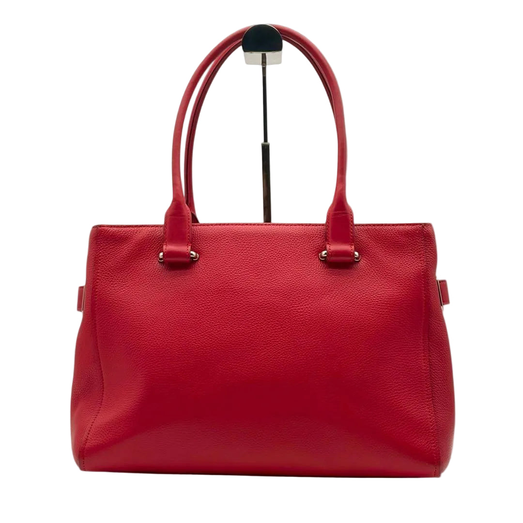 Coach Swagger Red Pebbled Leather Carryall Tote Bag
