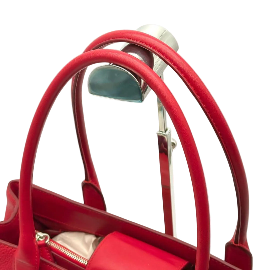 Coach Swagger Red Pebbled Leather Carryall Tote Bag