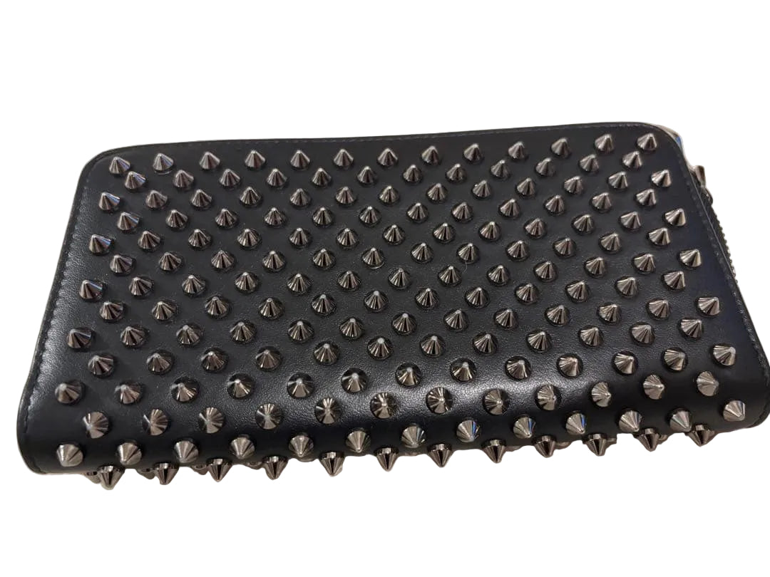 Christian Louboutin studded black long wallet