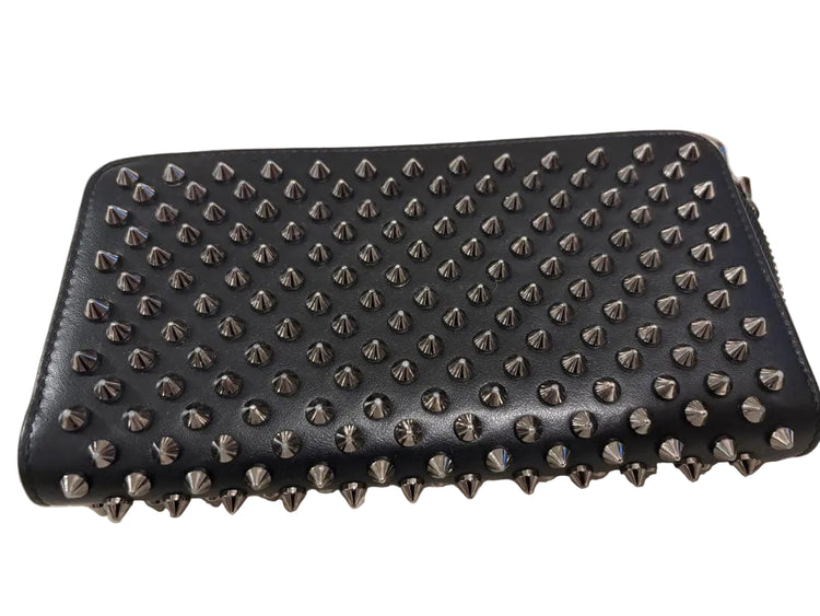 Christian Louboutin studded black long wallet