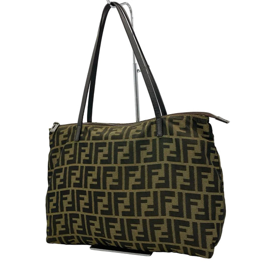 FENDI brown tote bag, Zucca pattern.
