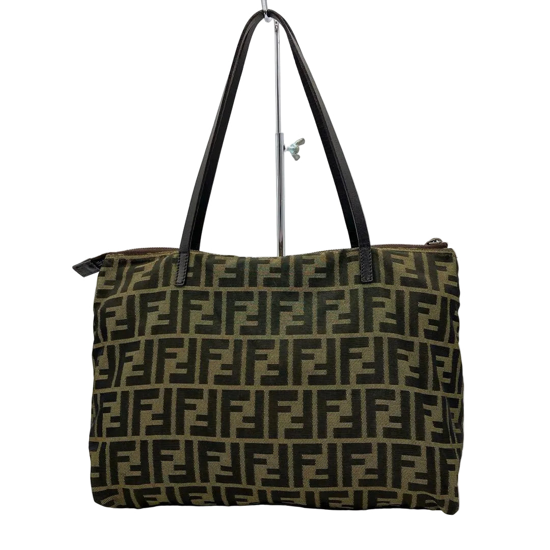 FENDI brown tote bag, Zucca pattern.