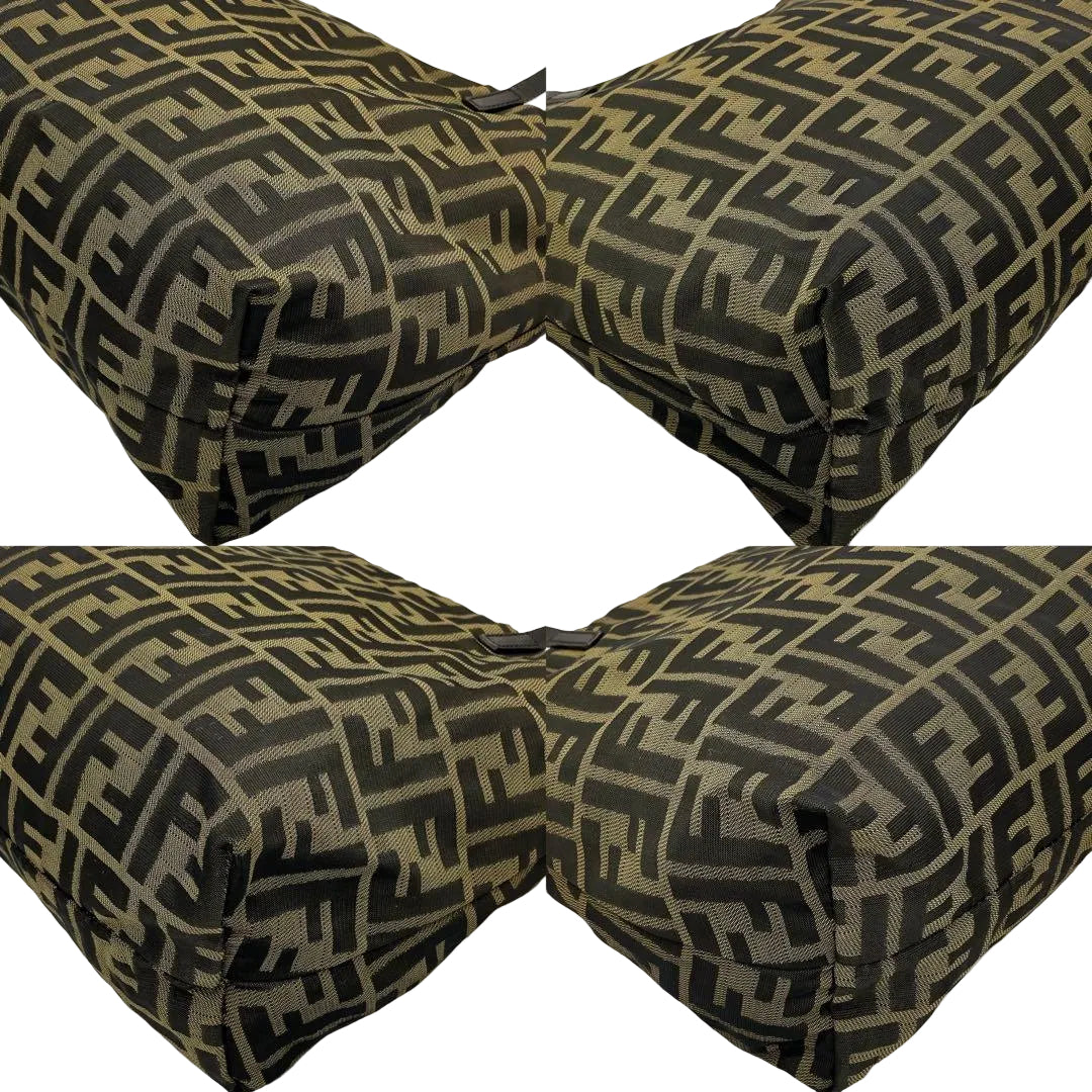 FENDI brown tote bag, Zucca pattern.