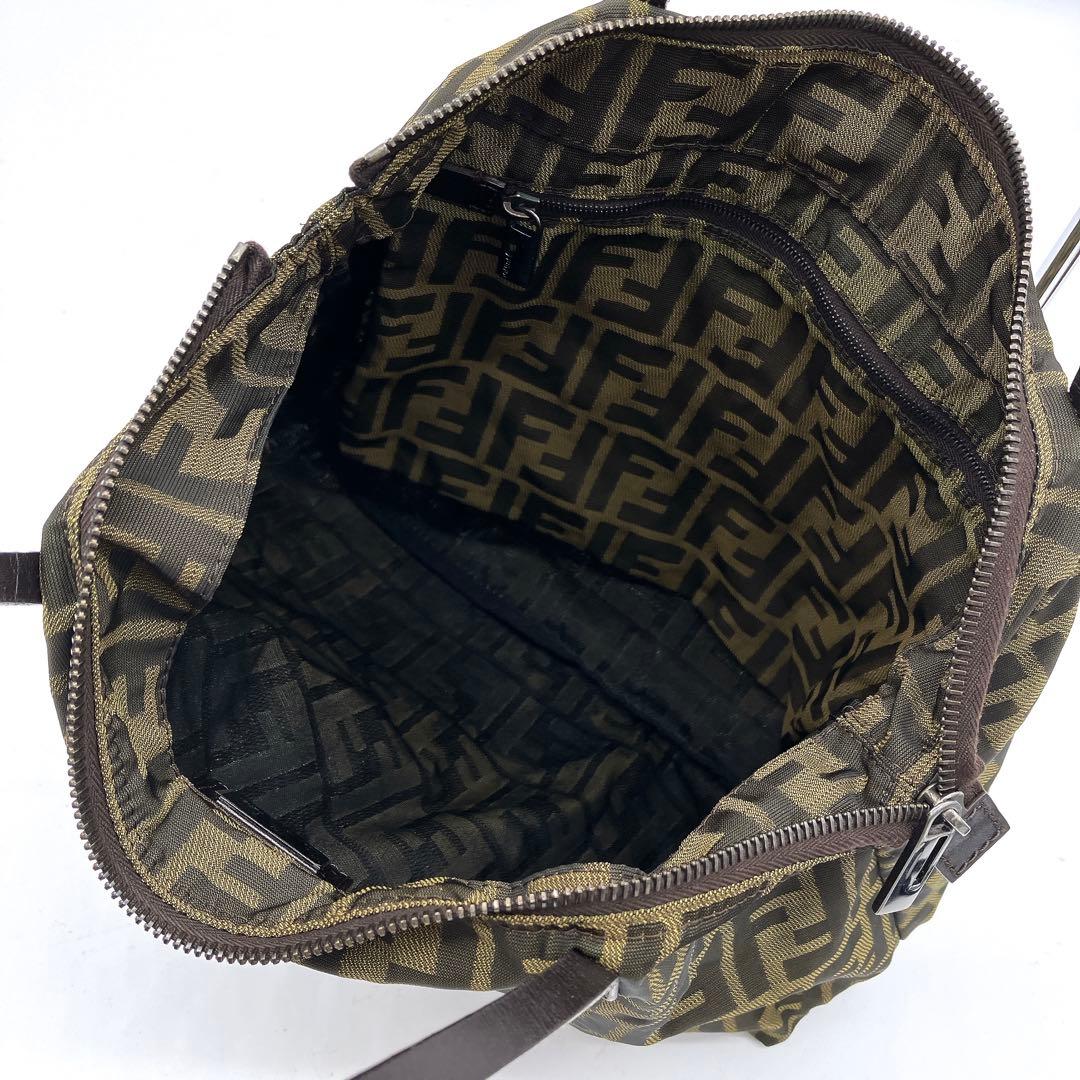 FENDI brown tote bag, Zucca pattern.