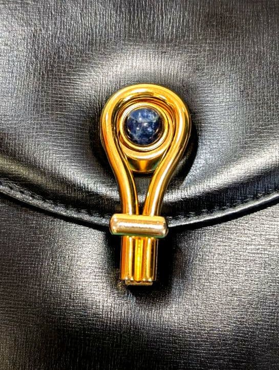 Vintage Gucci 1970 Tiger Eye Leather Chain Shoulder Bag- Rare