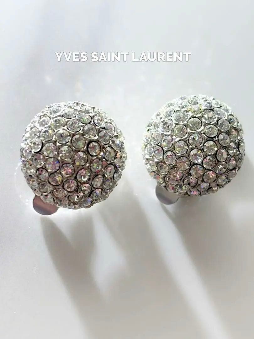 YVES SAINT LAURENT YSL Pave Earrings