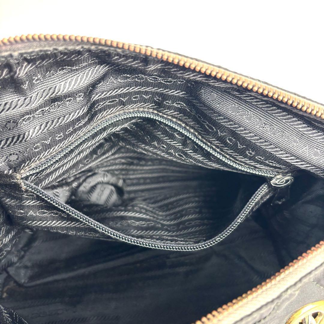 Prada Quilted Nylon Chain Shoulder Bag – Black - additional view 11