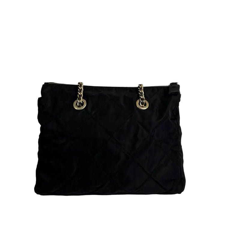 Prada Quilted Nylon Chain Shoulder Bag – Black - additional view 2