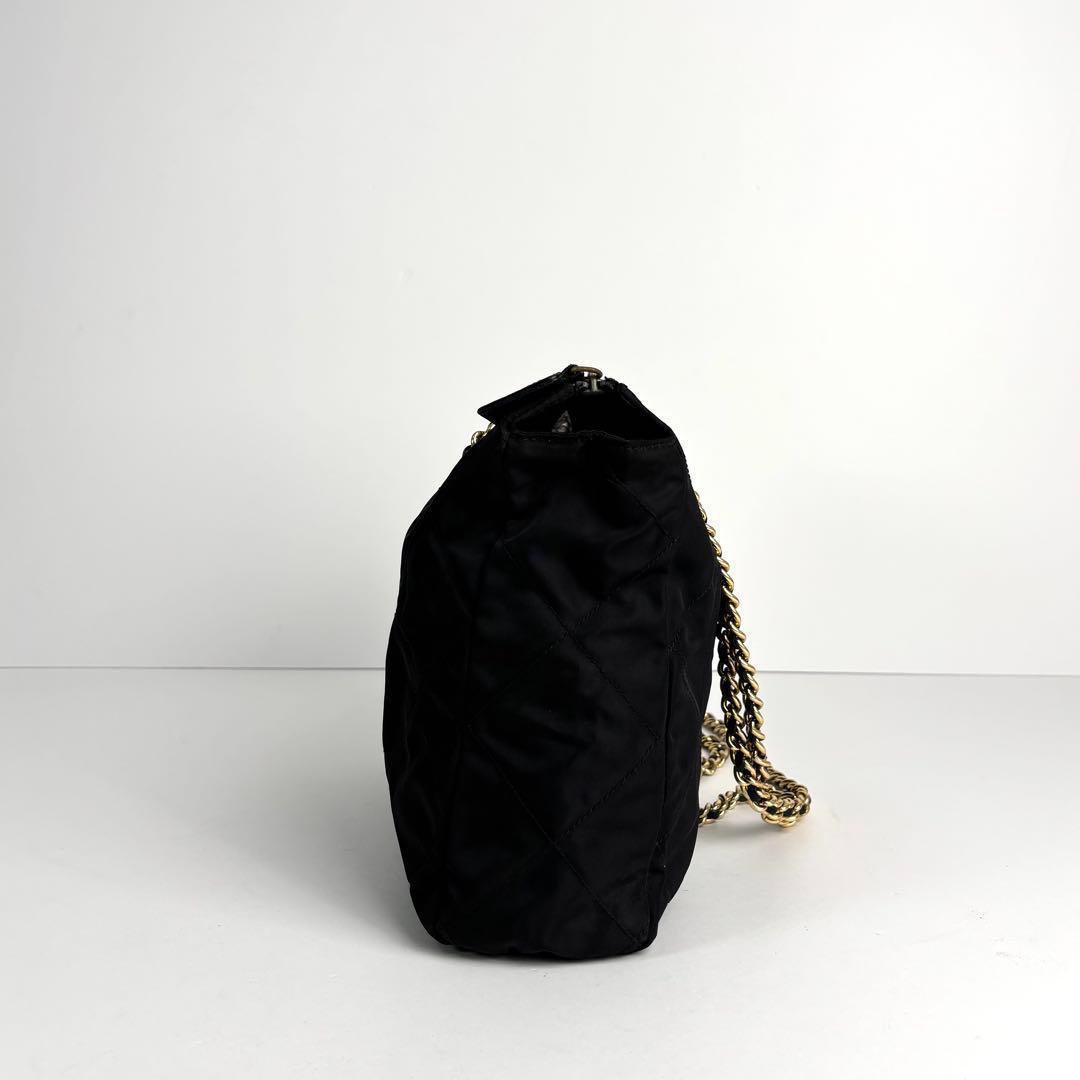 Prada Quilted Nylon Chain Shoulder Bag – Black - additional view 5
