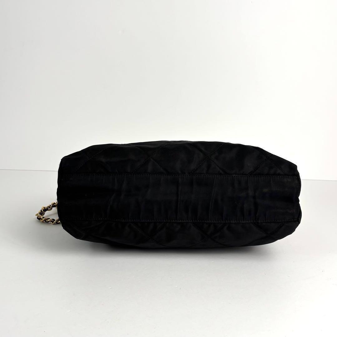 Prada Quilted Nylon Chain Shoulder Bag – Black - additional view 7