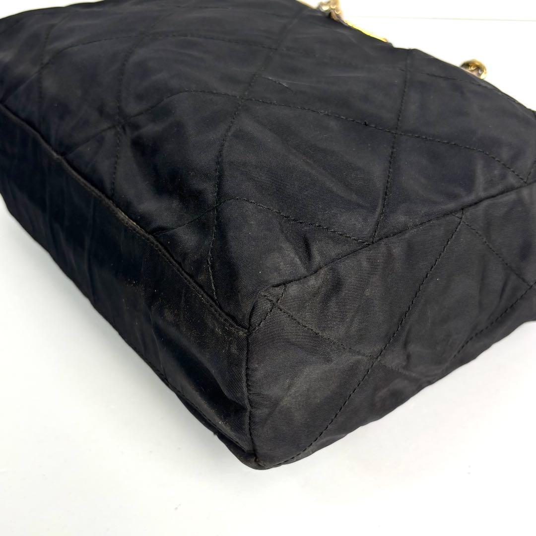 Prada Quilted Nylon Chain Shoulder Bag – Black - additional view 8