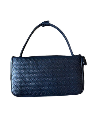 Bottega Veneta Intrecciato Convertible 2-Way Shoulder Bag / Clutch – Black