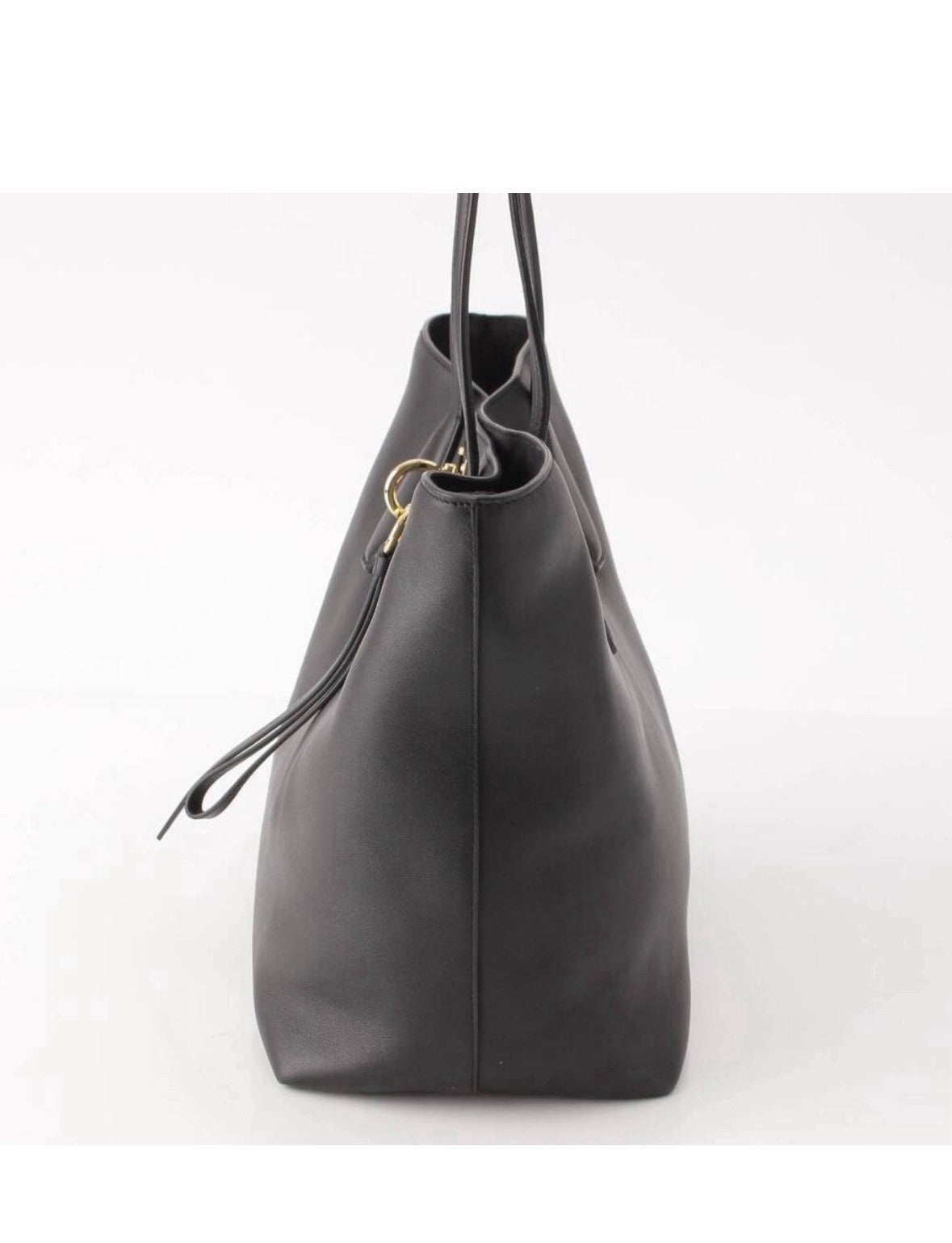 Salvatore Ferragamo Black Tote Bag Gold Hardware - additional view 6