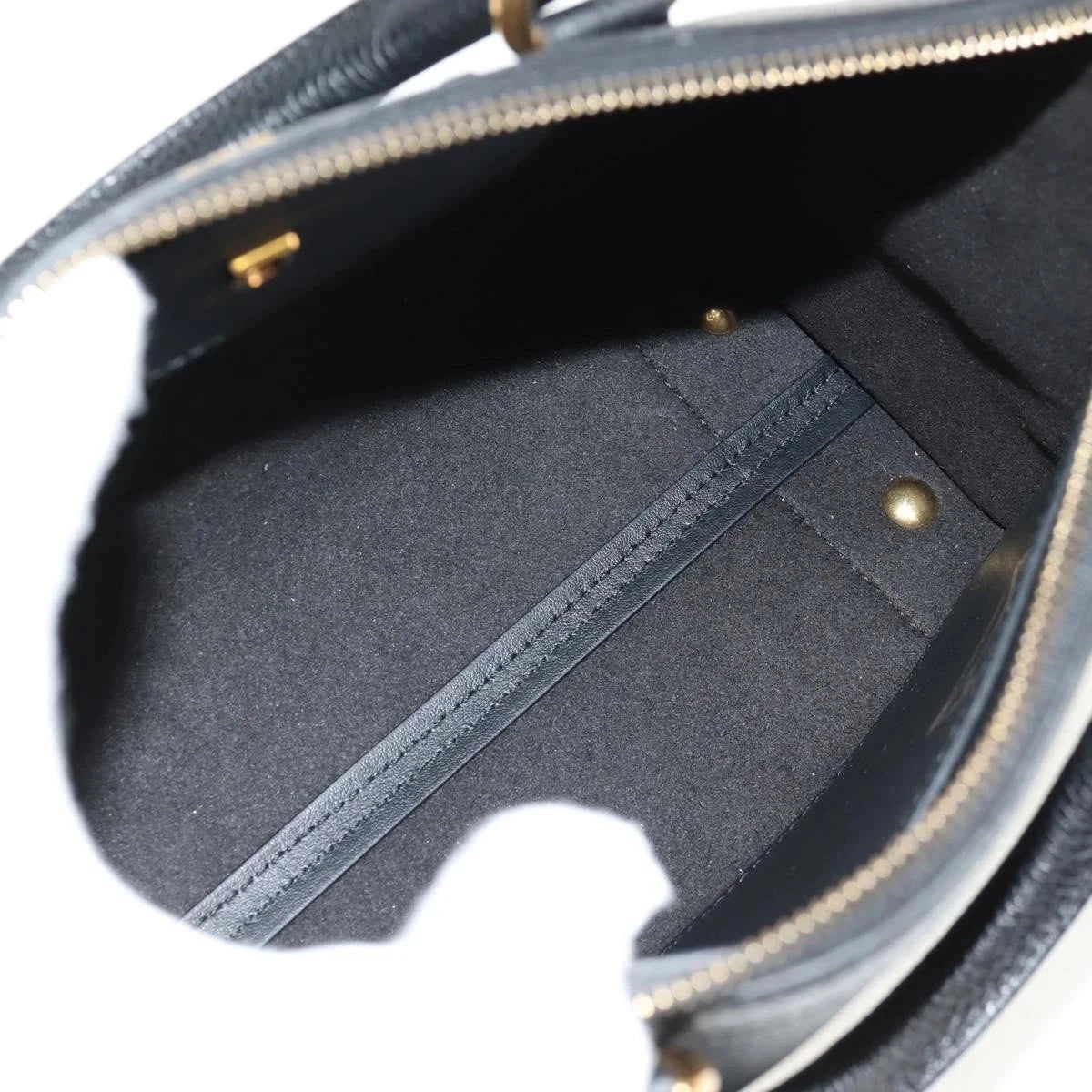 Salvatore Ferragamo Gancini Hand Bag Satchel Black Pebbled Calfskin Leather - additional view 8