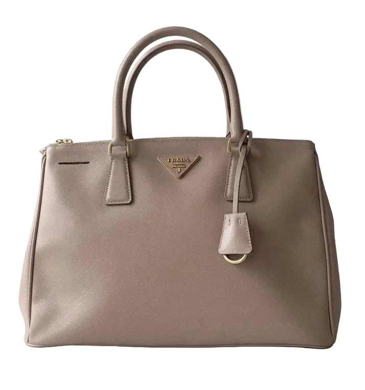 PRADA Beige Tan Saffiano Satchel Tote WITH Strap