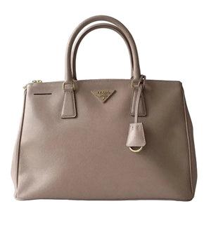 PRADA Saffiano Satchel Tote WITH Strap Blush Beige / Cameo